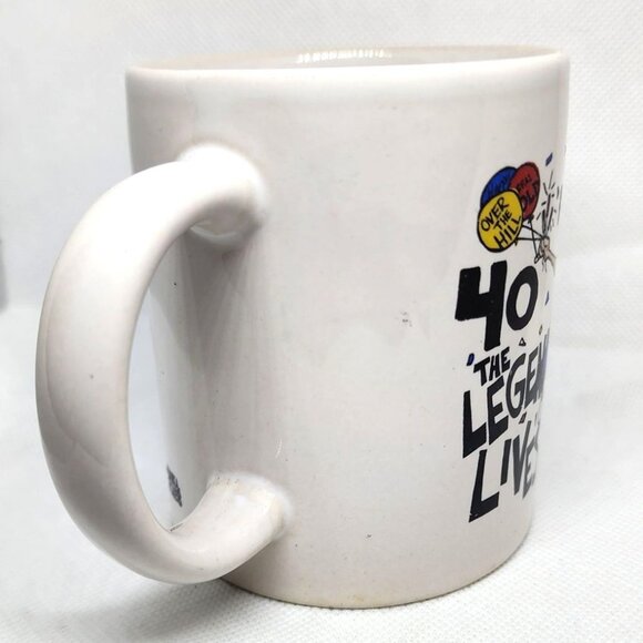 40th Birthday Ceramic Mug "40 The Legend Lives On" White With Colorful Design - Picture 3 of 8